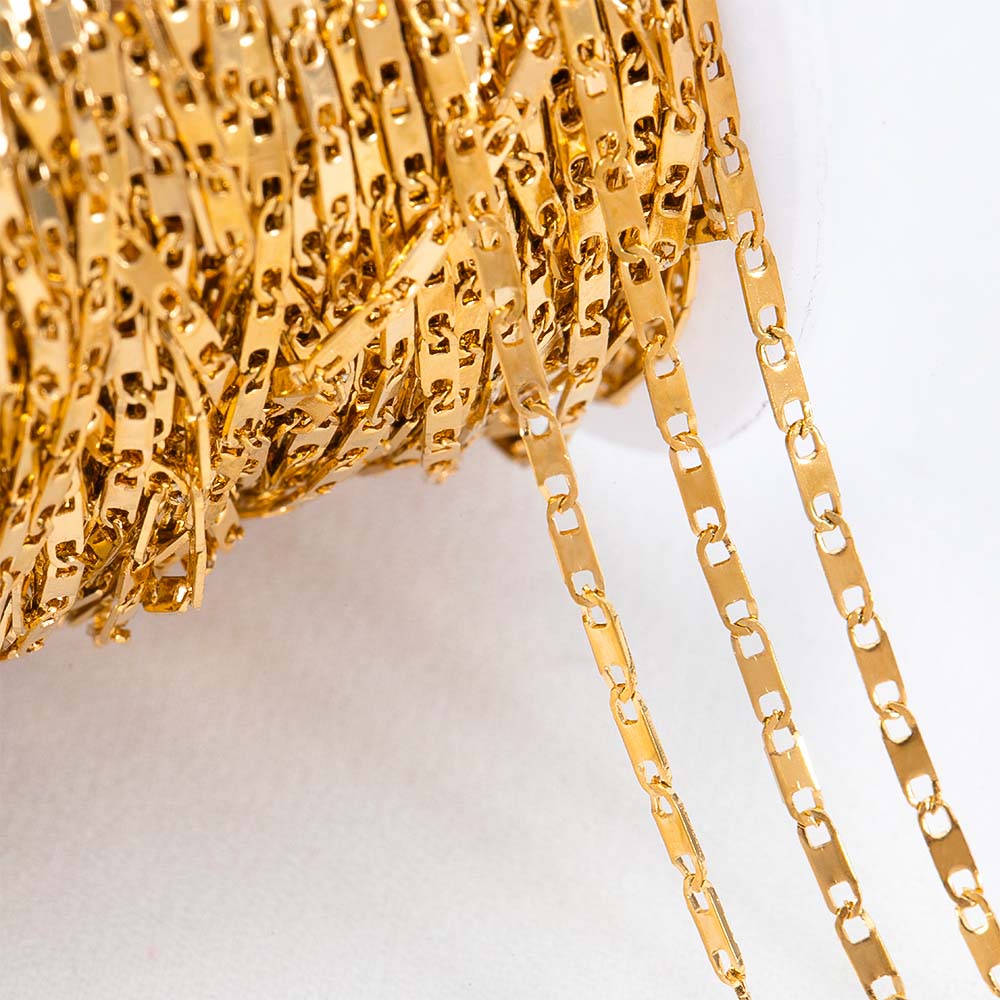 1Meter Fahsion Necklace Chain Stainless Steel 8 Shape Cross Double Loop Link Chain DIY Handmade Bracelet Material Jewelry Making