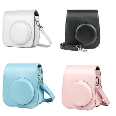 Однотонный кожаный чехол-сумка для камеры на все тело с ремешком для FUJIFILM Instax mini 11