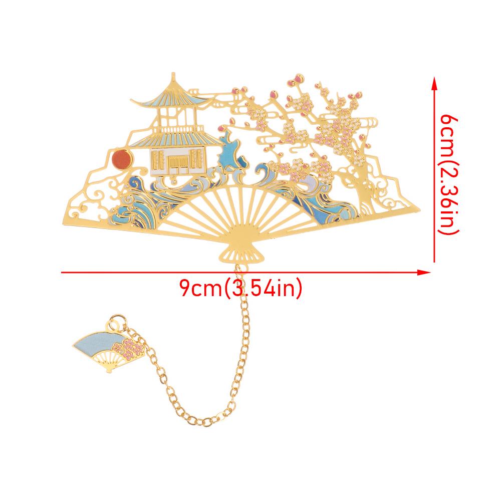 Канцелярские товары, металлический кулон в китайском стиле, ретро нумерация страниц, латунная закладка, окрашенная книжная клипса