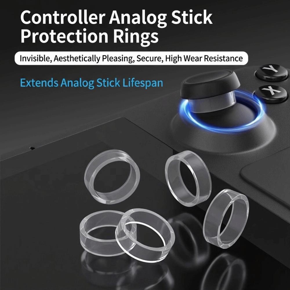 8PCS Transparent Joystick Protection Rings for PS5 PS4 Pro Xbox VR2 ROG