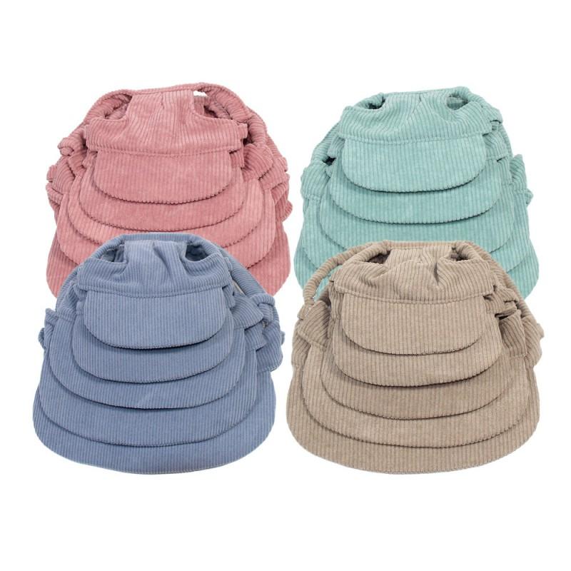 Pet Sun Hat Dogs - Corduroy Baseball Cap In Multiple Colors Adjustable Fit Small To Large Breeds