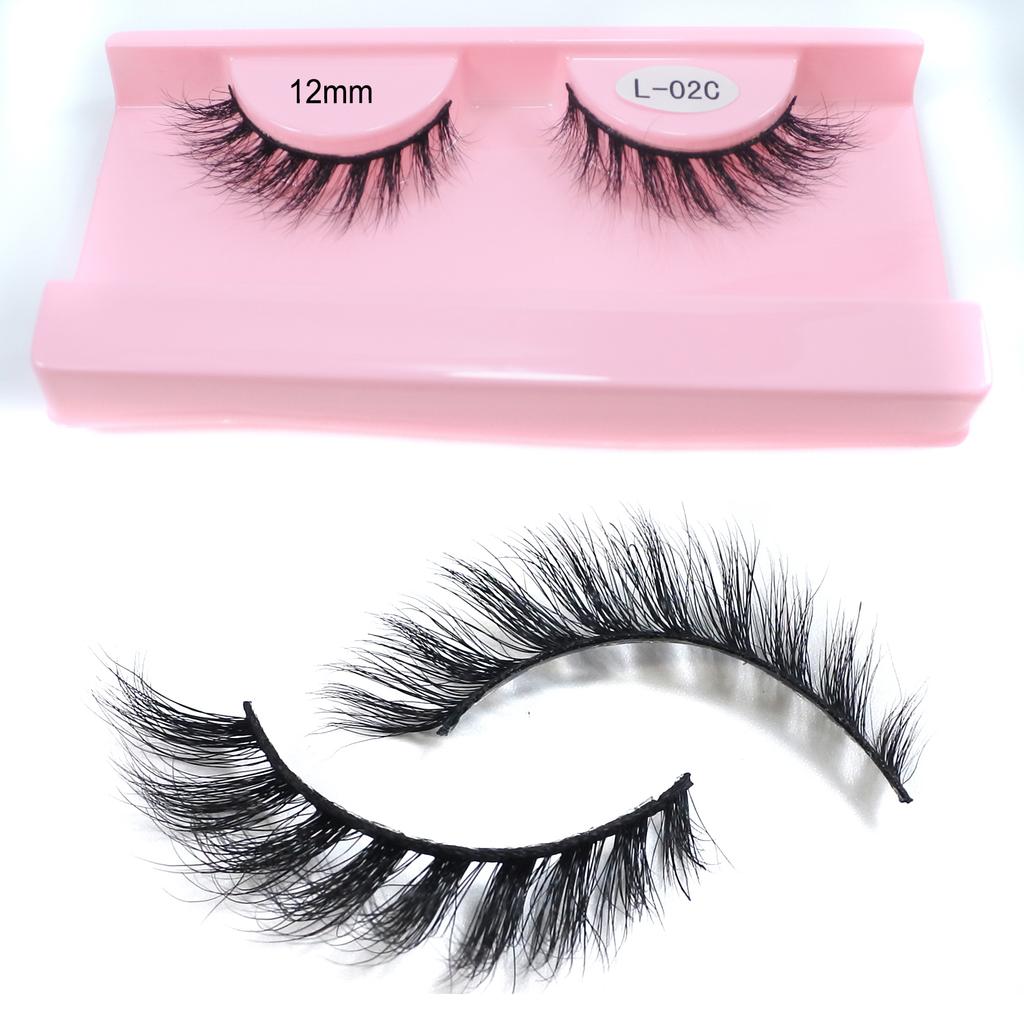 Natural Wispy Mink Lashes High Quality 8mm-16mm Soft Short Cat Eye Strip Lasesh Luxury Makeup Fluffy Mink Eyelashes Wholesale