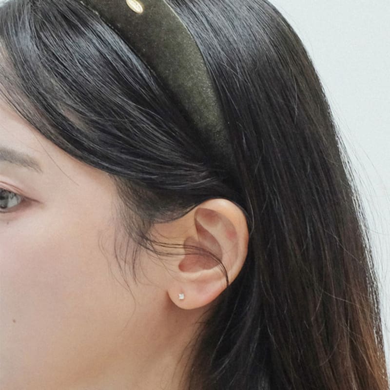 Oooho Тонкая повязка для волос - Оливково-зеленый бархат