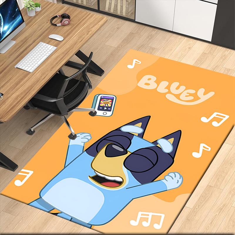 Bluey Printed Carpetrugfor Office Chair Living Room Bedroom Kitchen Room Decor Gifts