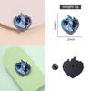 Adorable Cartoon Character Brooch Featuring Heart Shape And Blue Flame Aesthetic