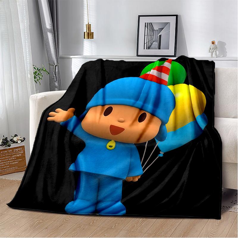 3D Мультяшное одеяло Pocoyo Elly Pato, Мягкое плед-покрывало для дома, спальни, кровати, дивана, пикника, путешествий, офиса, Подарок для детей