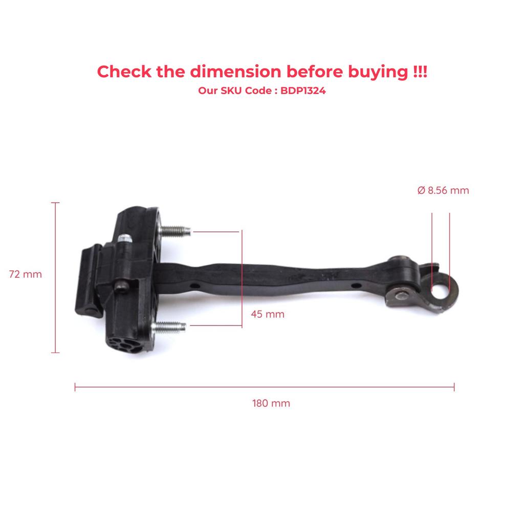BDP1324 Rear Left or Right Door Catch Hinge Brake Stop Check Strap Limiter for Citroen C3 Aircross MK1 A88 2017-2024 YQ00232680