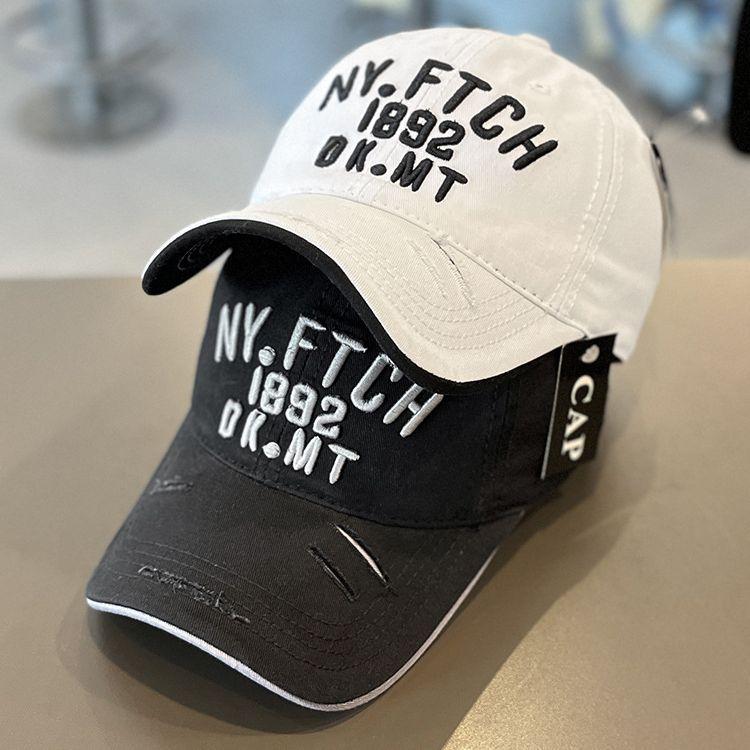 Бейсболка детская летняя модная вышитая с буквами большая окружность головы показывающая лицо маленькая солнцезащитная кепка мужская