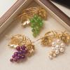 Niche Designer Brooch Corsage, Grape Fruit Style, Medieval Fashion Trend