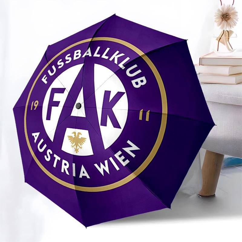 Austria Wien, Football Club Automatic Opening and Closing, 8 rib Structure Portable Umbrella, Suitable for Men and Women in All Seasons Per