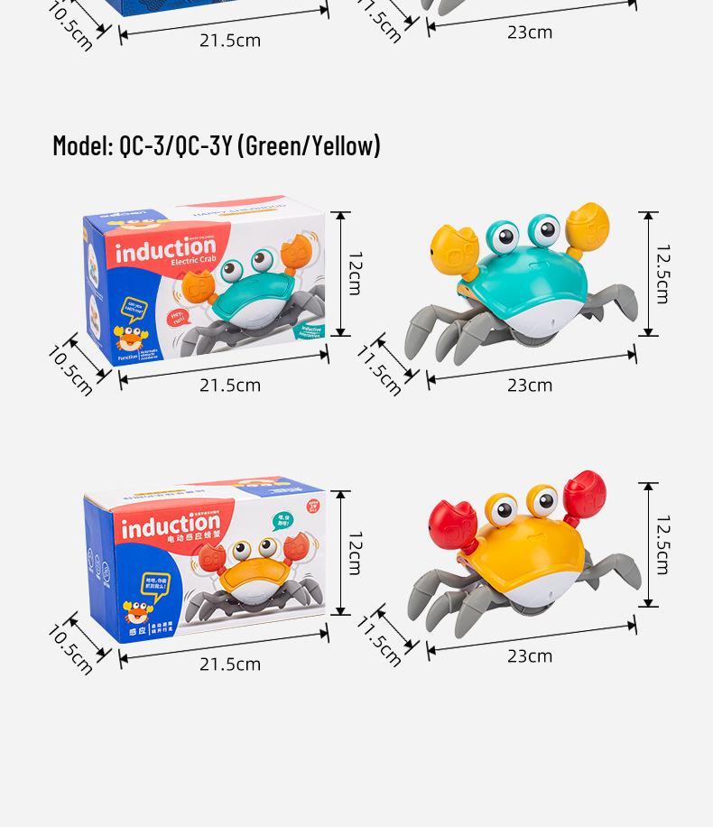 Индукционная игрушка «Ползающий краб» для детей 1-2 лет - Увлекательная и развивающая для мальчиков и девочек