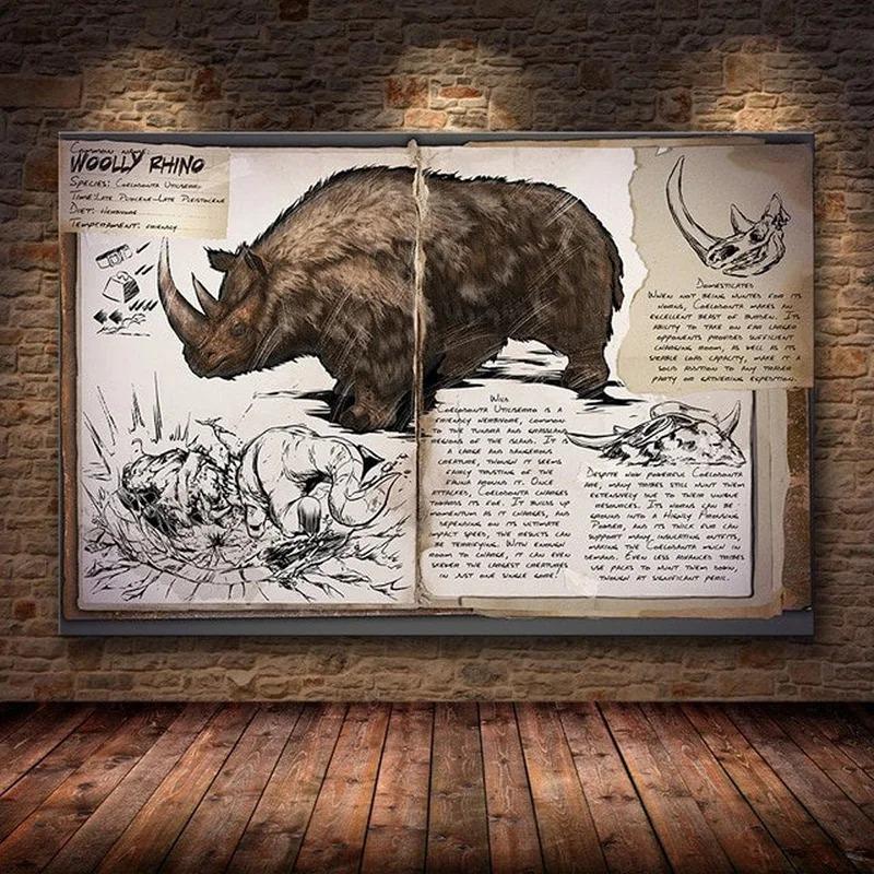 Модульный холст Ark Survival Evolved Картины Живопись Игра на выживание Домашний декор Принт Постер с динозавром Гостиная Современное настенное искусство