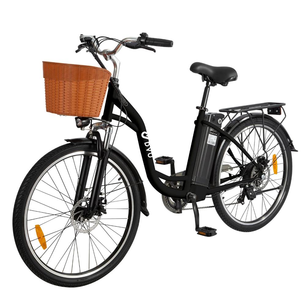 Electric Bike DYU C6 26" 250W Motor 12.5AH Max Range 60Km Load 120Kg Black or White