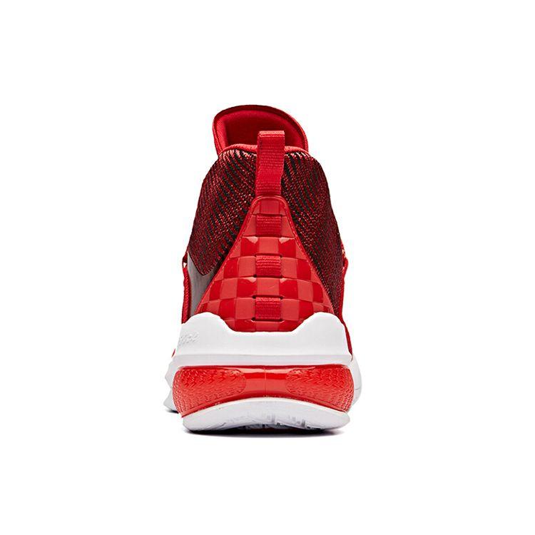 Anta Баскетбольные кроссовки UFO 2.0 из искусственной кожи с амортизацией, нескользящие, износостойкие, высокие, мужские, черные, красные 11911603-3