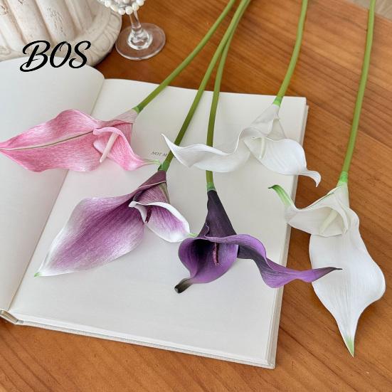 Single Stem Artificial Flower Calla Lily Flowers, Flexible Branches Realistic EVA Faux Flower, Soft Touch Fake Lilies Flowers for Home Wedding
