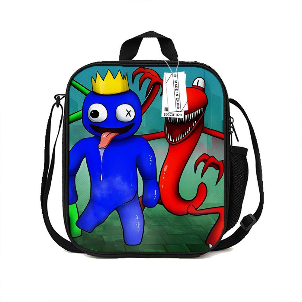 Cartoon Printed Portable Lunch Bag, Primary And Secondary School Student Bento Bag, Cartoon Thermal Insulation Bag, Ice Bag, Satchel, New.