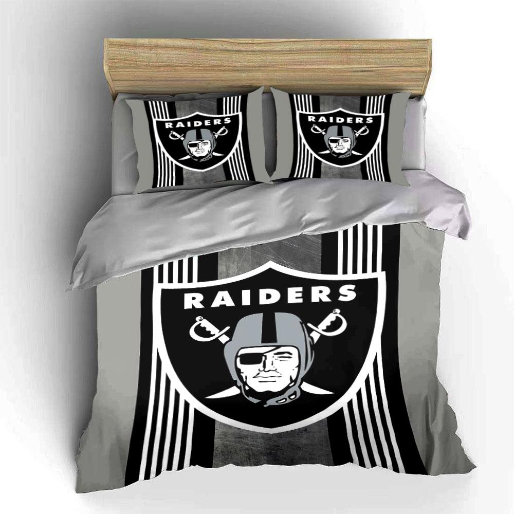 "Black Raiders Logo Shield" Bedding Duvet Cover Set Duvet Cover Pillowcases (1*Duvet Cover 2*Pillowcases, without duvet insert)