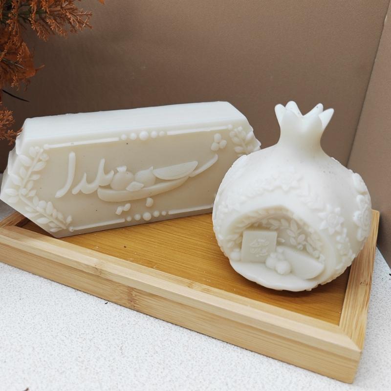 Pomegranate Silicone Molds Heat Resistant Fruit Silicone Candle Mould for Resin Casting Making Candle Soap Chocolate