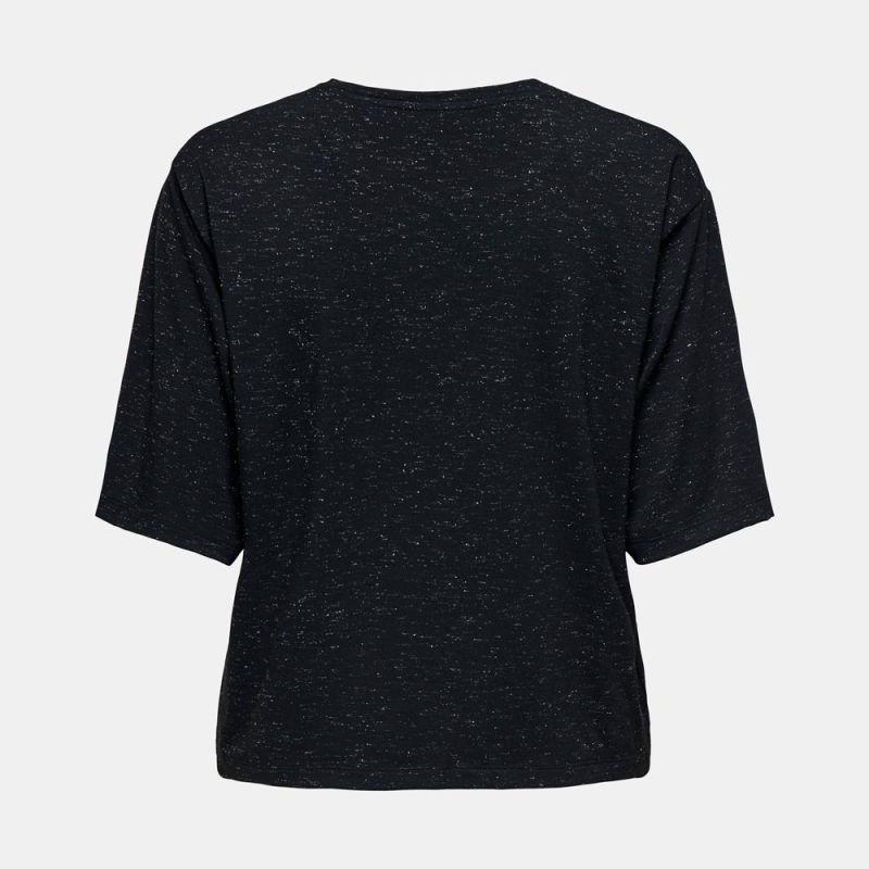 Меланжевая футболка с золотистыми нитями kallas Женская JDY