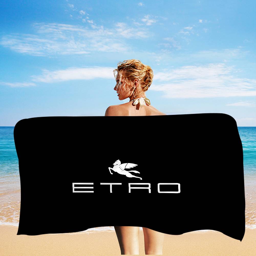 Бренд E-Etro Микрофибровое одеяло Быстросохнущие пляжные полотенца Большого размера с принтом Супервпитывающее полотенце-одеяло для бассейна