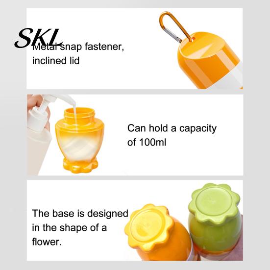 Washable Sunscreen Applicator Refillable Kids Applicator, 100ml Travel Roll on Bottle with Smooth Soft Sponge Ball, Portable Hanging Dispenser