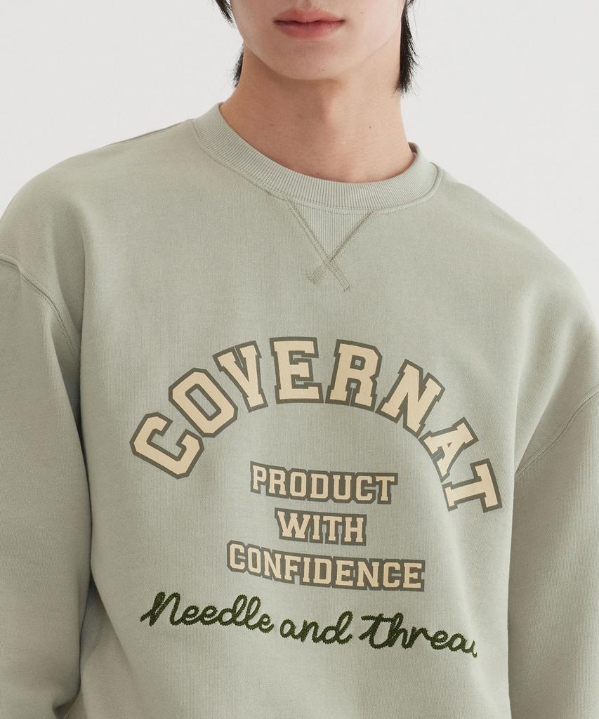 COVERNAT Classic Arch Logo Sweatshirt Light Khaki