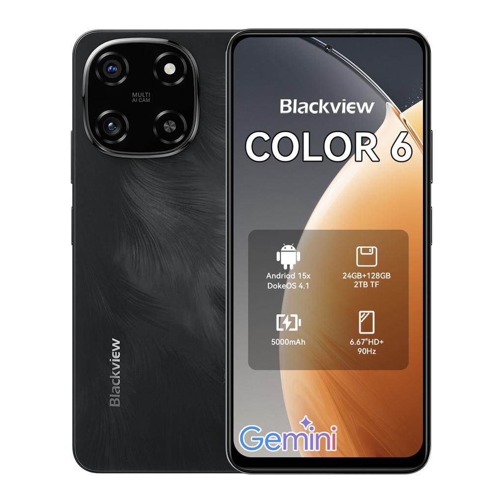 Blackview COLOR 6 Смартфон Мобильный телефон Android 15 8 ГБ 128 ГБ/256 ГБ 6,67 дюйма 2,4K Дисплей 90 Гц Сотовый телефон