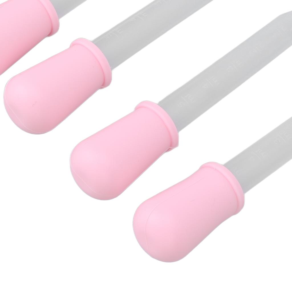 5 шт. пипеток для переноса, самодельные прозрачные калиброванные капельницы для лабораторного эксперимента с эпоксидной смолой (розовый)