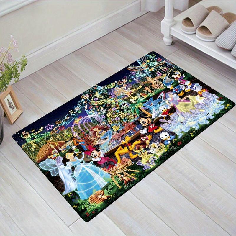 1 шт. Ковер с рисунком Микки Мауса и Минни от Disney, Ковер для зоны, Нескользящий ковер, Ручная стирка, Коврик для пола, Подходит для гостиной, спальни, домашнего декора