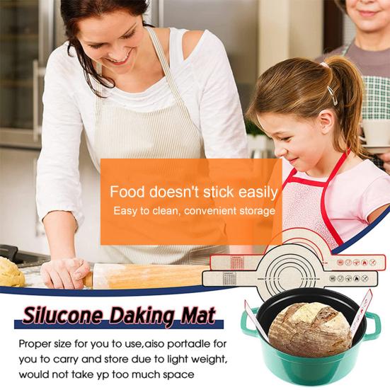 2 шт. силиконовая стропа для хлеба для голландской духовки, антипригарный многоразовый коврик для выпечки с длинными ремнями, термостойкий держатель для кастрюли