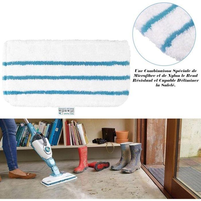 2Lingettes pour Black et Decker Balais Vapeur FSMP20 Steam Mop pour Black Decker FSM1630, FSM1616, FSMH13E5, FSM1321, FSM1605