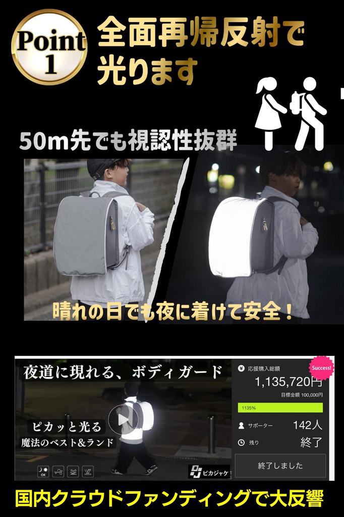 Pikaland School Backpack Cover with a Reflective Side and a Color of Your Safely Commutes To Cram Boys and Preparing for New Reflective Fabric