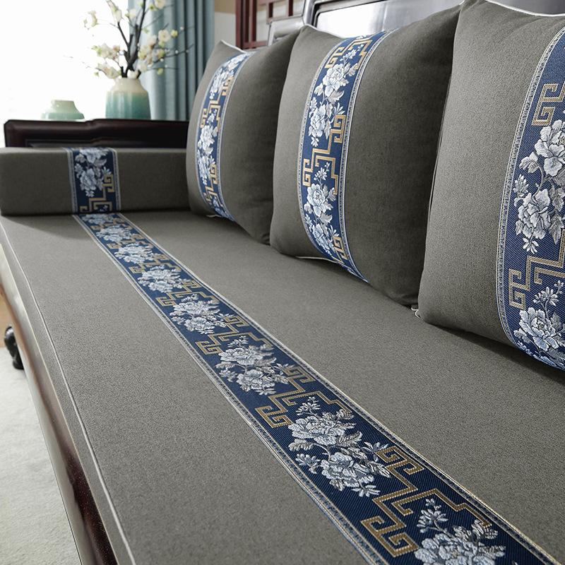 Подушка для дивана из палисандра, новая подушка в китайском стиле, мебель из цельного дерева, нескользящая утолщенная губчатая подушка высокой плотности, подушка для сиденья