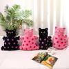 Polka Dot Cat Pillow Black Cat Doll Plush Toy Children's Rag Doll Cute Rag Doll Best Friend Holiday Gift