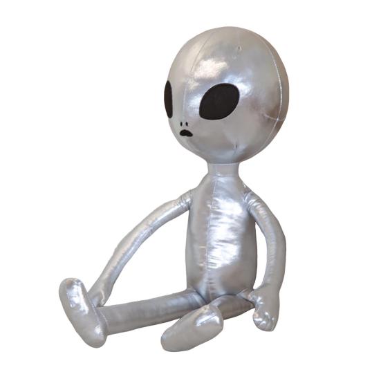 Металлическая плюшевая игрушка «Инопланетянин», забавная кукла с выражениями, глянцевая футуристическая мягкая игрушка, успокаивающая подушка для объятий, креативный подарок для детей и мальчиков