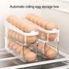Стеллаж для хранения яиц в холодильнике, большая емкость, прозрачный дизайн, многослойный, автоматический, вращающийся холодильник для яиц