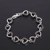 Full Zirconium Peach Heart Bracelet Accessories Show Temperament and All-match Women's Jewelry