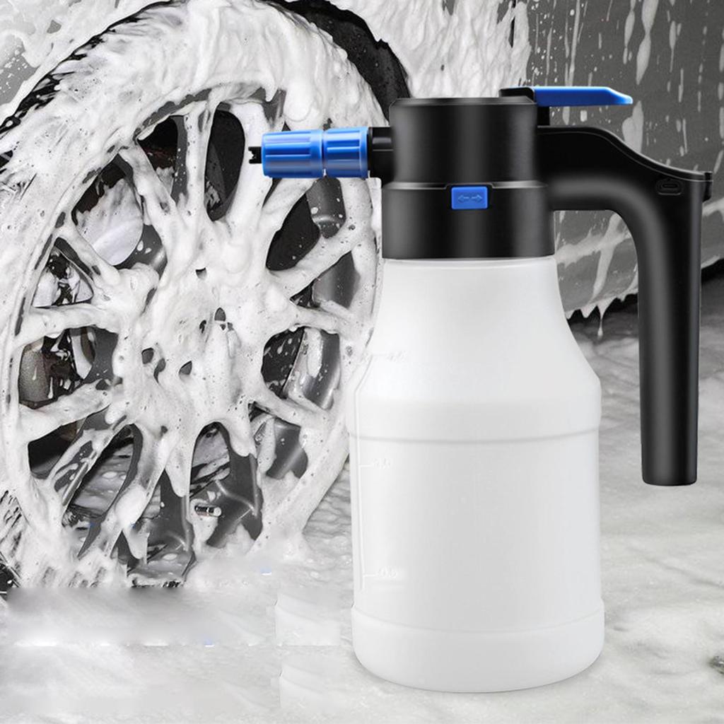 1.5L Electric Foam Sprayer for Car Detailing Washing Cleaning Gardening Electric Pump Foam Sprayer for Watering Plants