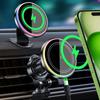 15W Magnetic Wireless Car Charger For Magnetic Charger Case IPhone 16 15 14 13 Pro Max Samsung Air Vent Mount Phone Holder Stand