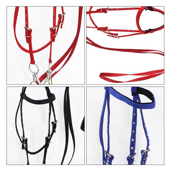 Недоуздок для лошади с регулируемым подбородком, плюшевый недоуздок, тренировочное оборудование для лошадей, конный спорт