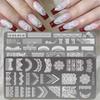 Кружево и цветочный винтажный плед штамп-пластина для нейл-арта гелевая форма