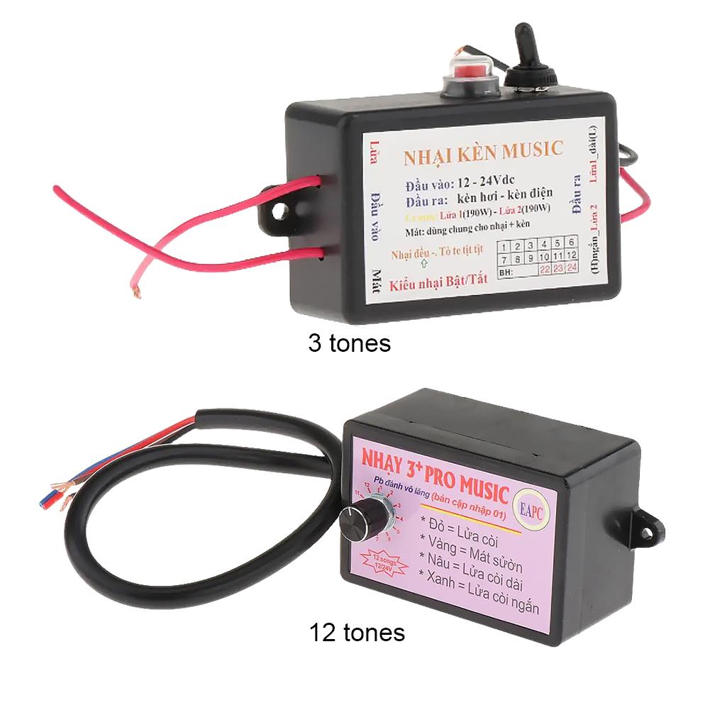 12-24V Electric Horn Speaker Sound Control Unit 3/12 Sound Volume Switching Car Truck Air Horn Controller Automobile Accessories