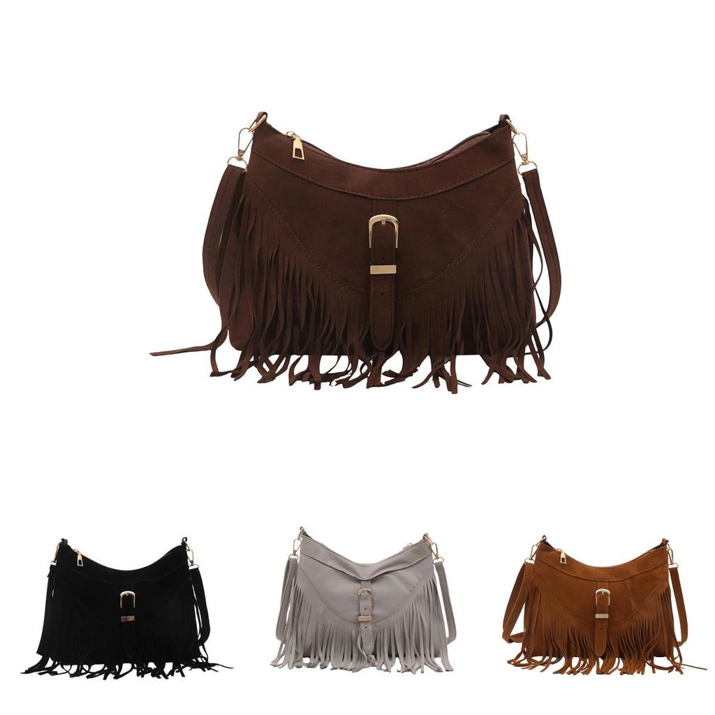 Bohemian Ethnic Fringe Bag For Women Small Shoulder Crossbody Purse