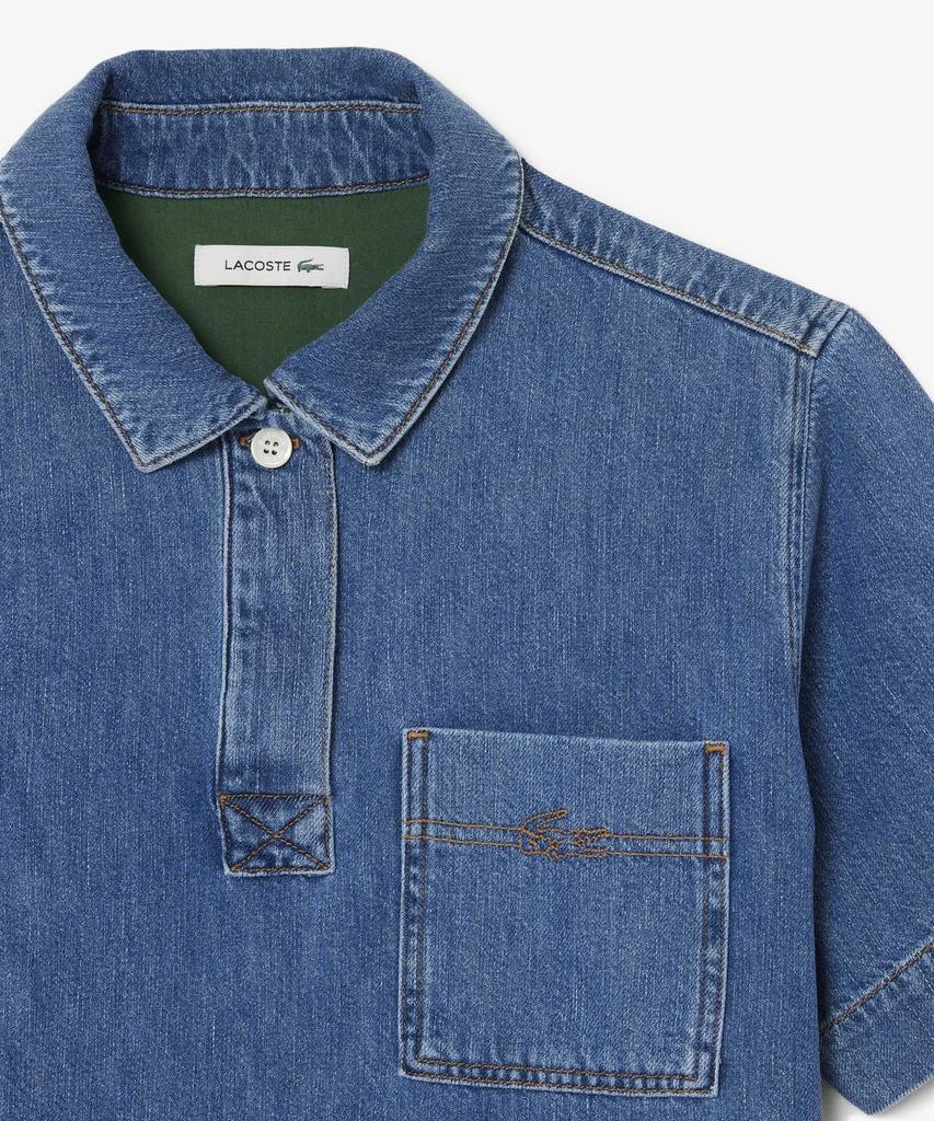 Lacoste Women'S Denim Polo Dress Ef0192-56G 36L