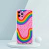 Gay Lesbian LGBT Rainbow Pride ART Phone Case for iPhone 16 15 14 13 12 Pro Max Transparent Soft for iPhone 11 Pro Max 7 8 Plus