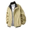 Fake Two-piece Jacket for Men's Spring and Autumn New American Windproof Stand Collar Jacket for Men's Top