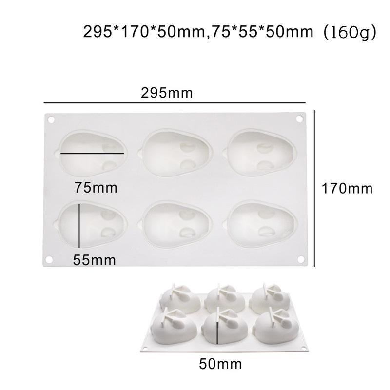 3D силиконовая форма для торта Кролик силиконовая форма для мусса Форма для торта в виде животного Форма для хлеба Десерт Форма для украшения Инструменты для выпечки