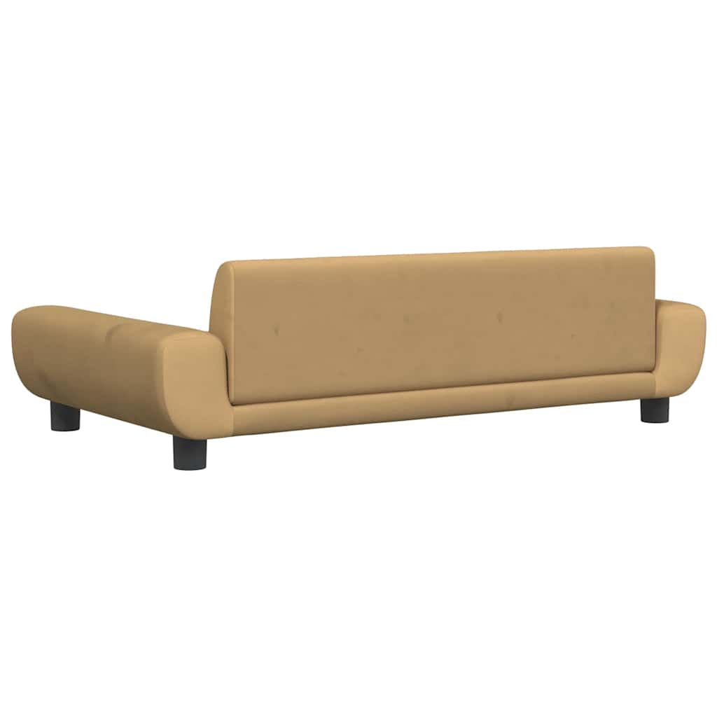 Kids Sofa Brown 100x54x33 cm Velvet