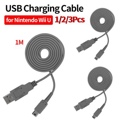 1/2/3 шт. USB-кабель для зарядки игрового контроллера Nintendo WII U, кабель для передачи данных и питания, шнур для геймпада, линии питания консоли