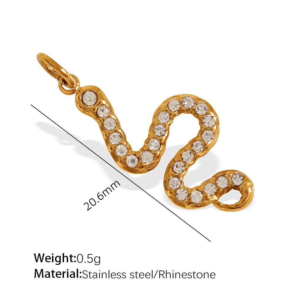Exquisite Diy Diverse Diamond Pendant Accessories Stainless Steel Gold Plated Versatile Pendant Collection
